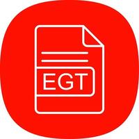 EGT File Format Line Curve Icon Design vector