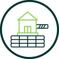 Barrier Line Circle Icon Design vector