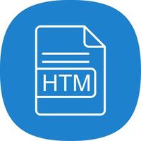 HTM File Format Line Curve Icon Design vector