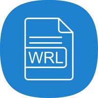 WRL File Format Line Curve Icon Design vector