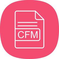 CFM File Format Line Curve Icon Design vector