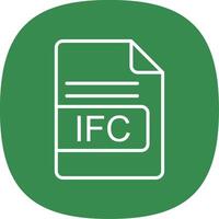 IFC File Format Line Curve Icon Design vector