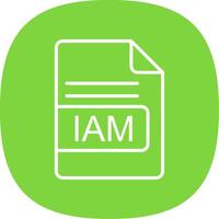 IAM File Format Line Curve Icon Design vector