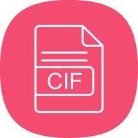 CIF File Format Line Curve Icon Design vector