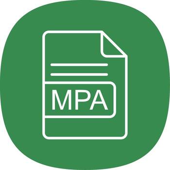 MPA File Format Line Curve Icon Design vector