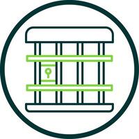 Jail Line Circle Icon Design vector