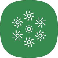 Firework Line Curve Icon Design vector