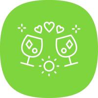 Brindis Line Curve Icon Design vector