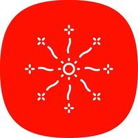 Firework Line Curve Icon Design vector