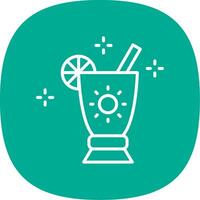 Cocktail Line Curve Icon Design vector