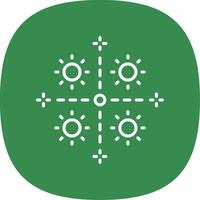 Firework Line Curve Icon Design vector