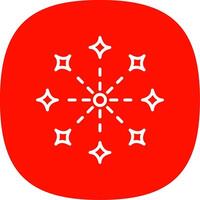 Firework Line Curve Icon Design vector