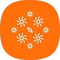 Firework Line Curve Icon Design vector