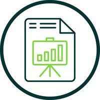 Presentation Line Circle Icon Design vector