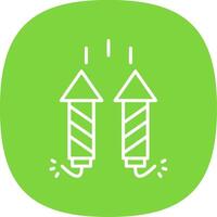 Firework Line Curve Icon Design vector