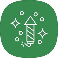 Firework Line Curve Icon Design vector