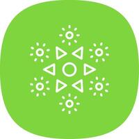 Firework Line Curve Icon Design vector