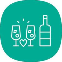 Drink Line Curve Icon Design vector