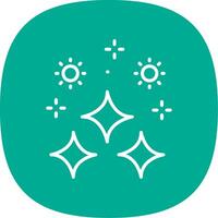 Sparkle Line Curve Icon Design vector