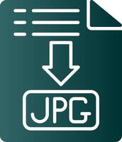 Jpg Glyph Gradient Icon vector