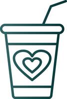 Milkshake Line Gradient Icon vector