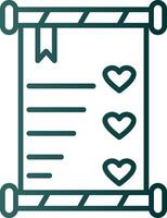 Wedding Invitation Line Gradient Icon vector