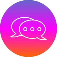 Messages Line Gradient Circle Icon vector