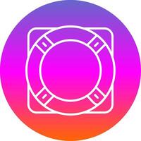 Life Ring Line Gradient Circle Icon vector