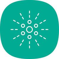 Firework Line Curve Icon Design vector