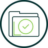 Folder Line Circle Icon Design vector