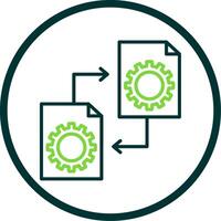 File Management Line Circle Icon Design vector