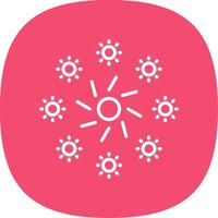 Firework Line Curve Icon Design vector