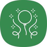 Baloon Line Curve Icon Design vector