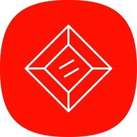 Gem Line Curve Icon Design vector