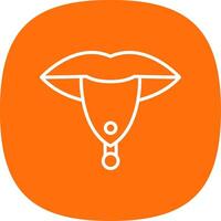 Piercing Line Curve Icon Design vector