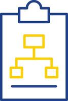 Work Flow Line Two Colour Icon Design vector