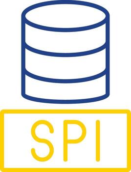 Sql Databases Line Two Colour Icon Design vector