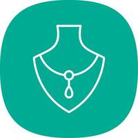 Necklace Line Curve Icon Design vector
