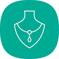 Necklace Line Curve Icon Design vector