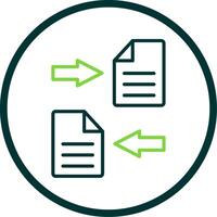 File Sharing Line Circle Icon Design vector