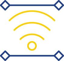 Wireless Line Two Colour Icon Design vector