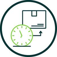 On Time Deliveries Line Circle Icon Design vector