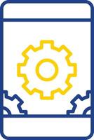 System Preferences Line Two Colour Icon Design vector