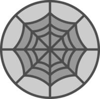 araña web línea lleno escala de grises icono diseño vector