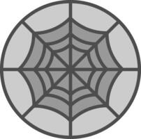 Spider Web Line Filled Greyscale Icon Design vector