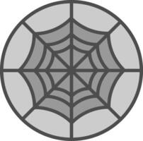 Spider Web Line Filled Greyscale Icon Design vector