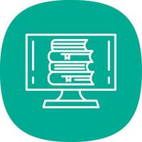 OnLine Curve Multi Circle Library Line Curve Icon Design vector