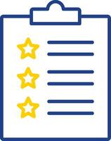 Feedback Form Line Two Colour Icon Design vector