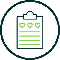 Wish List Line Circle Icon Design vector