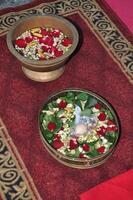 The procession is stepping on Javanese traditional wedding eggs photo